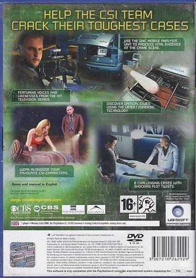 CSI: 3 Dimensions of Murder - PS2 (B Grade) (Genbrug)